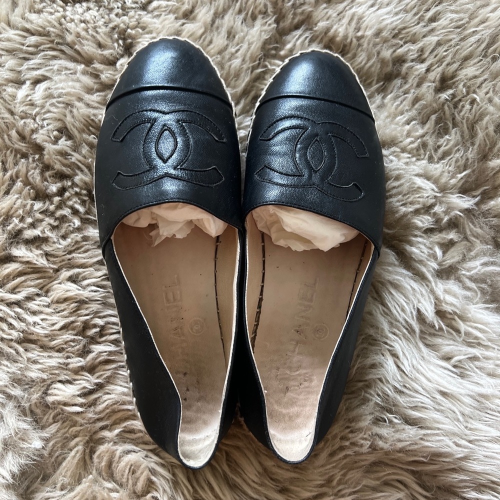 Chanel leather espadrilles
